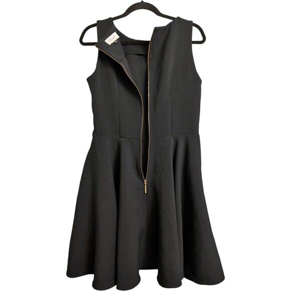 Closet London Black Sleeveless Fit and Flare Pleated Skirt Dress Size 10 - Picture 6 of 11